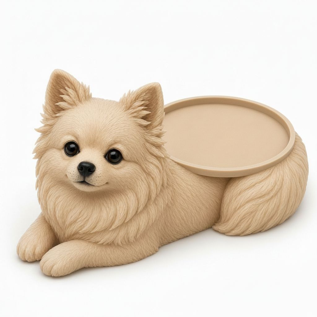 Pomeranian Dog Tray free 3D printable STL