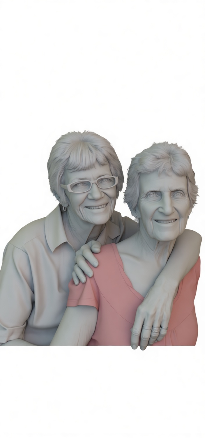 Elderly Women 3D Figurines free 3D printable STL