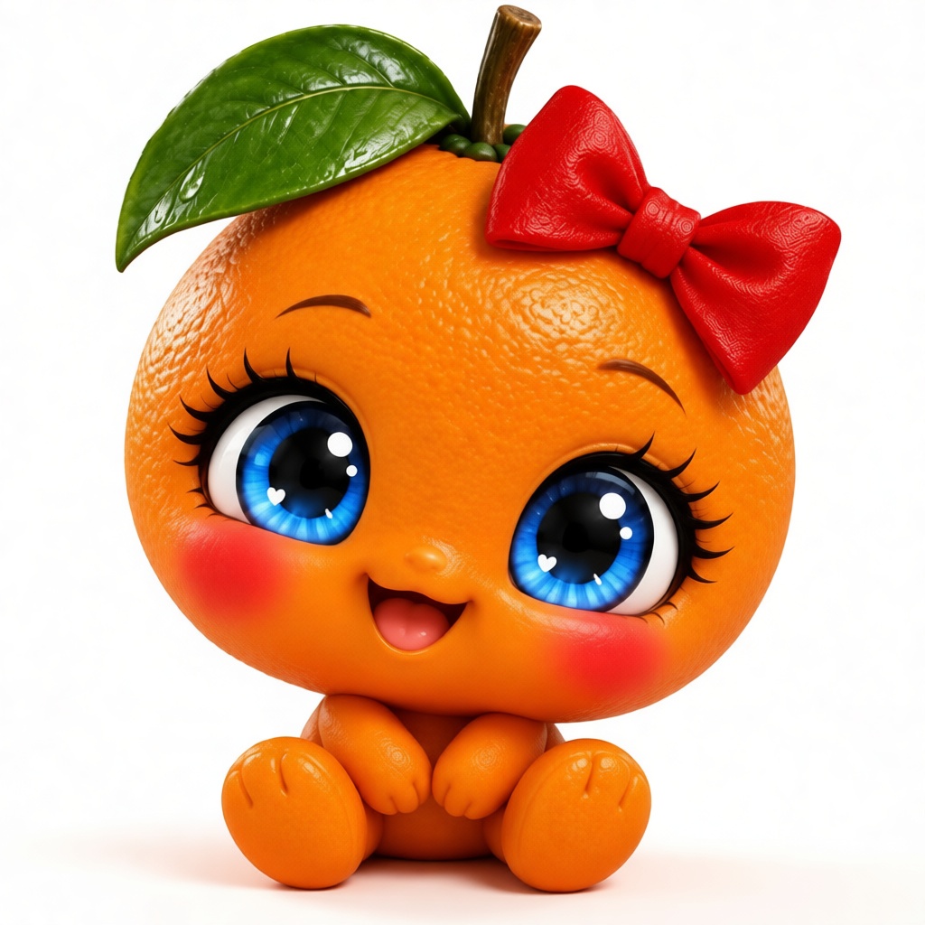 Cute Orange Fruit Figurine free 3D printable STL