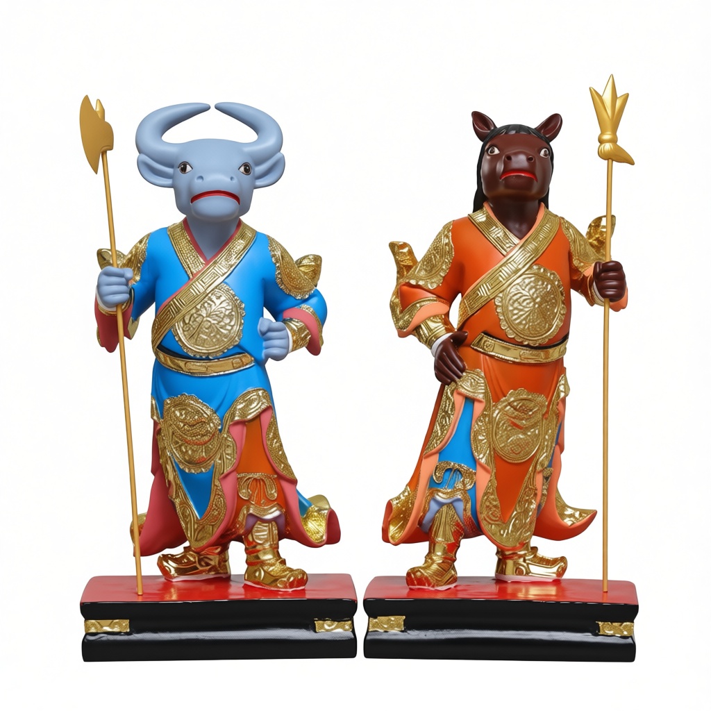 Ox and Horse Warriors Figurines free 3D printable STL