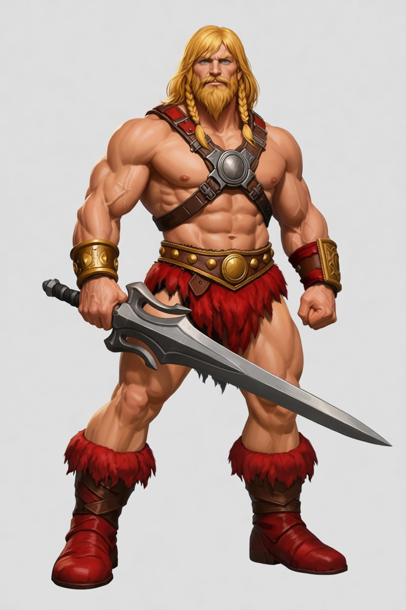 Barbarian Warrior Figurine free 3D printable STL