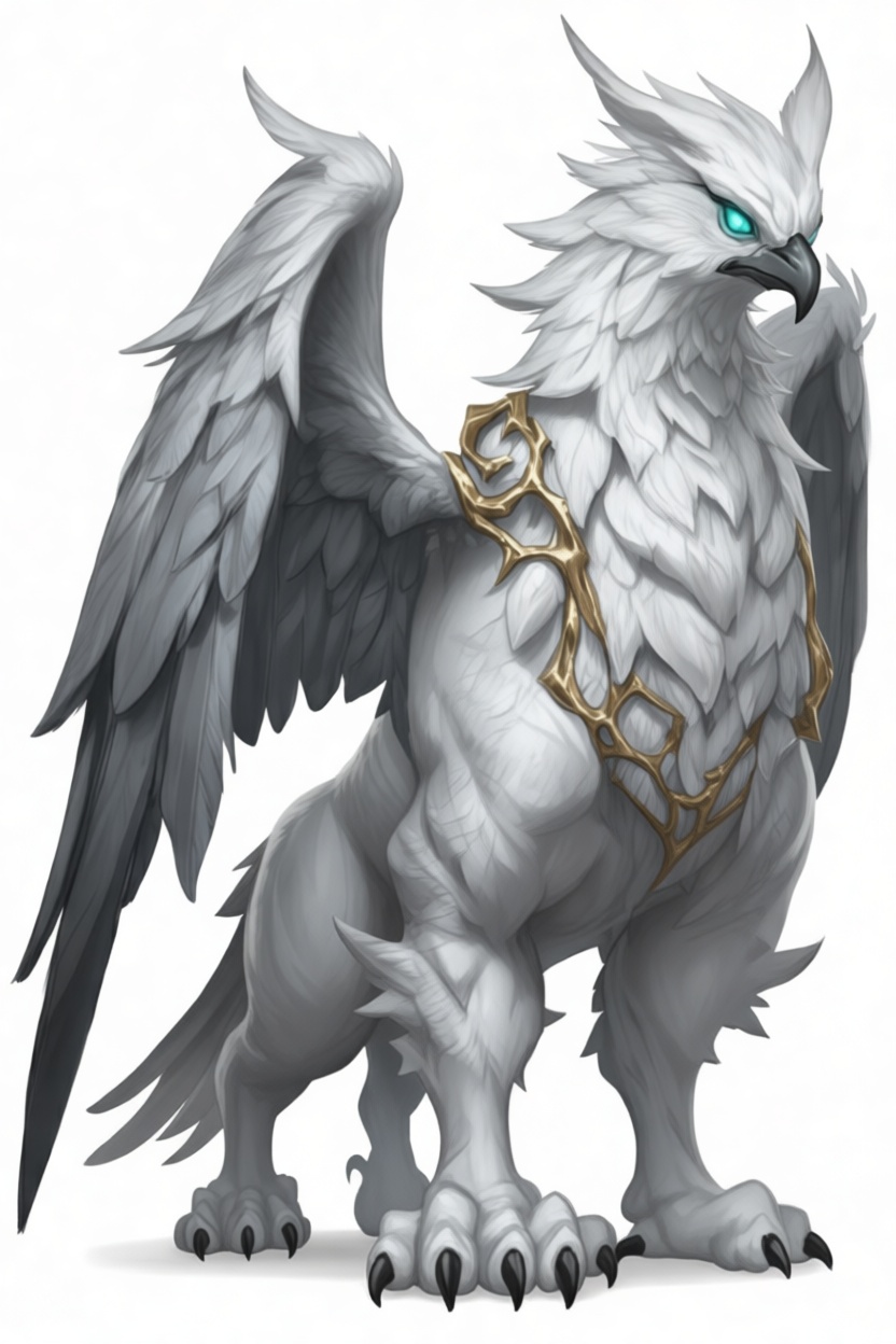 White Griffin Figurine free 3D printable STL