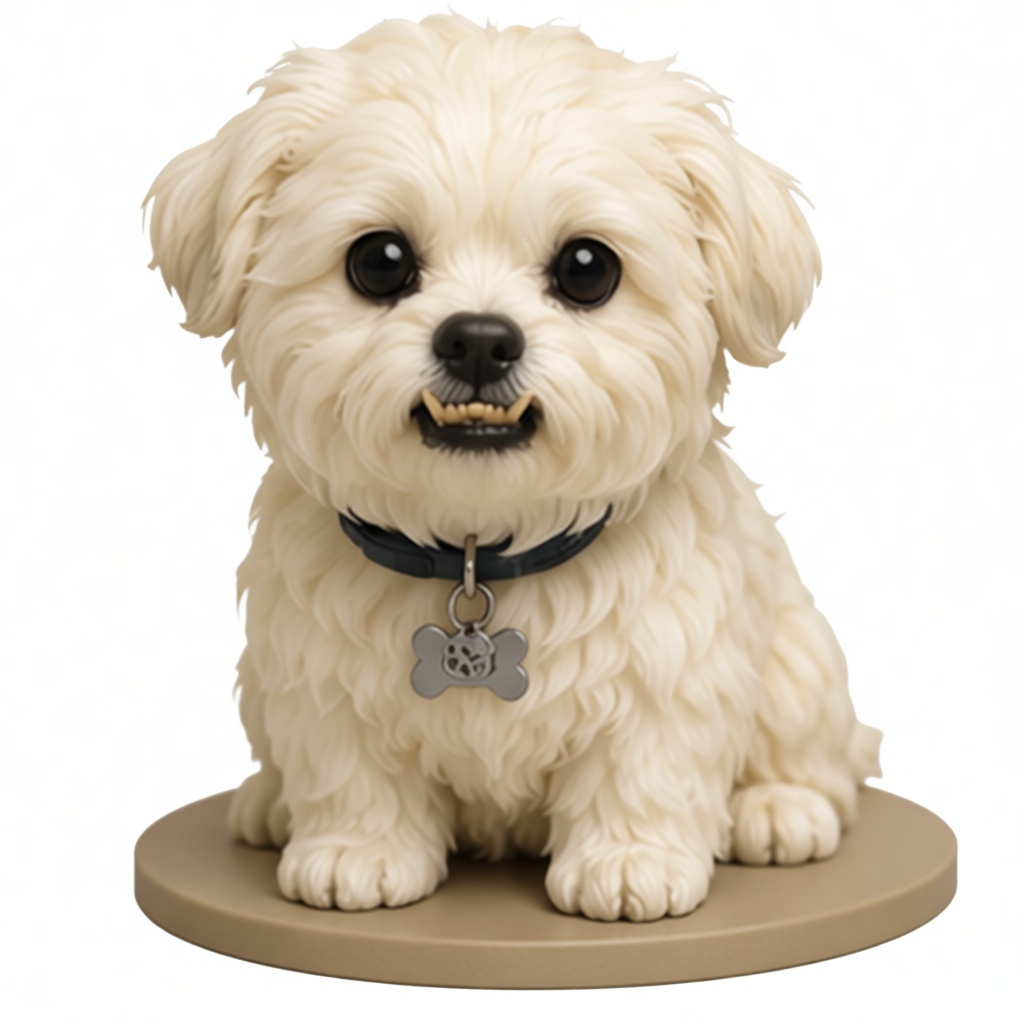 Maltese Dog Figurine free 3D printable STL