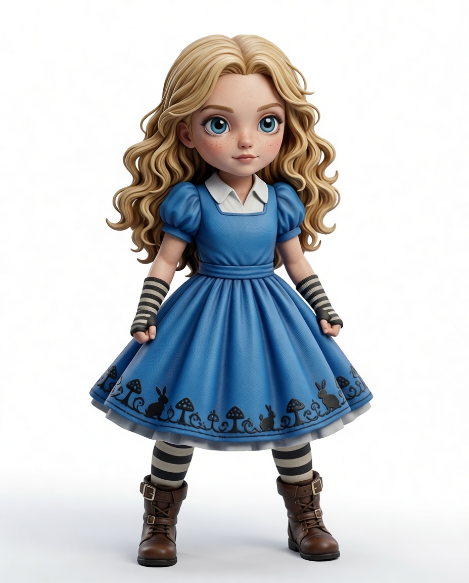 Alice in Wonderland Figurine free 3D printable STL