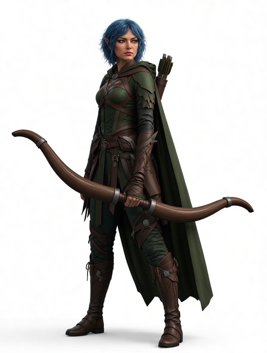 Elven Archer Miniature free 3D printable STL