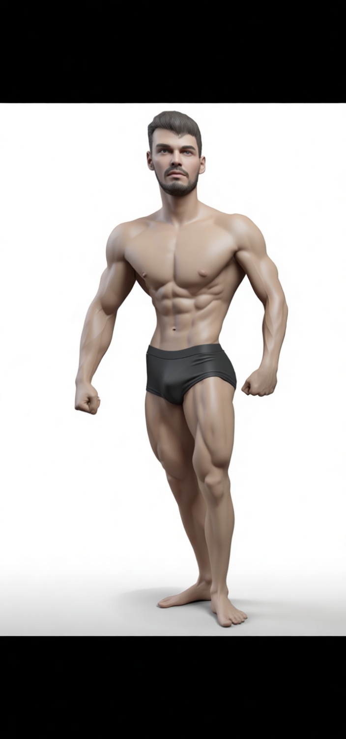 Muscular Male Figure free 3D printable STL
