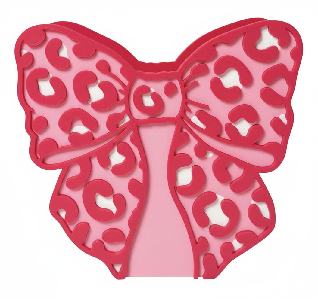 Leopard Print Bow Tie free 3D printable STL