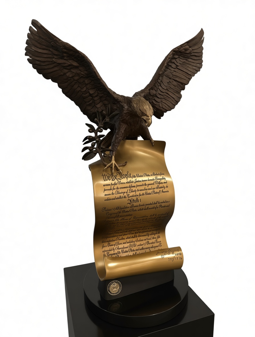 Bald Eagle Constitution Sculpture free 3D printable STL