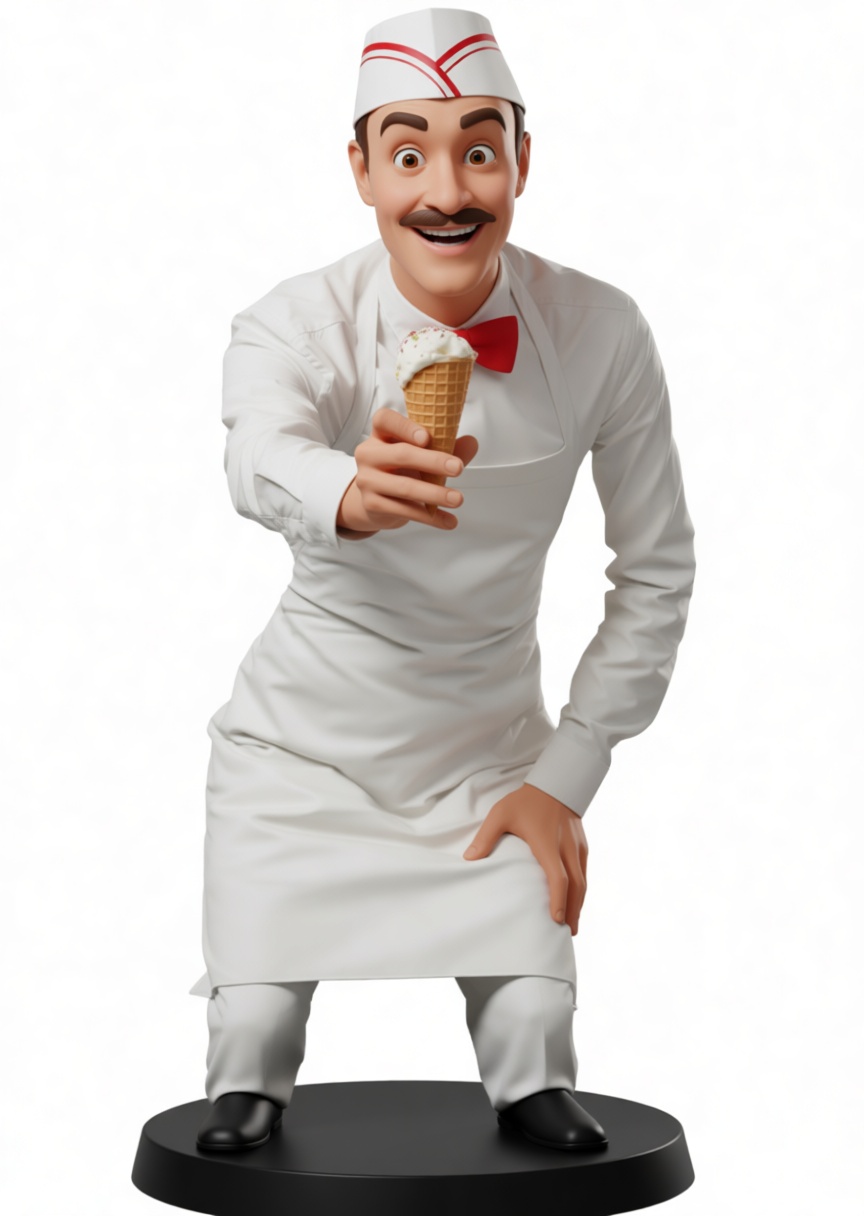 Ice Cream Vendor Figurine free 3D printable STL