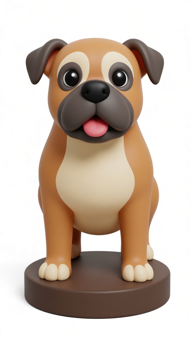 Bulldog Puppy Figurine free 3D printable STL