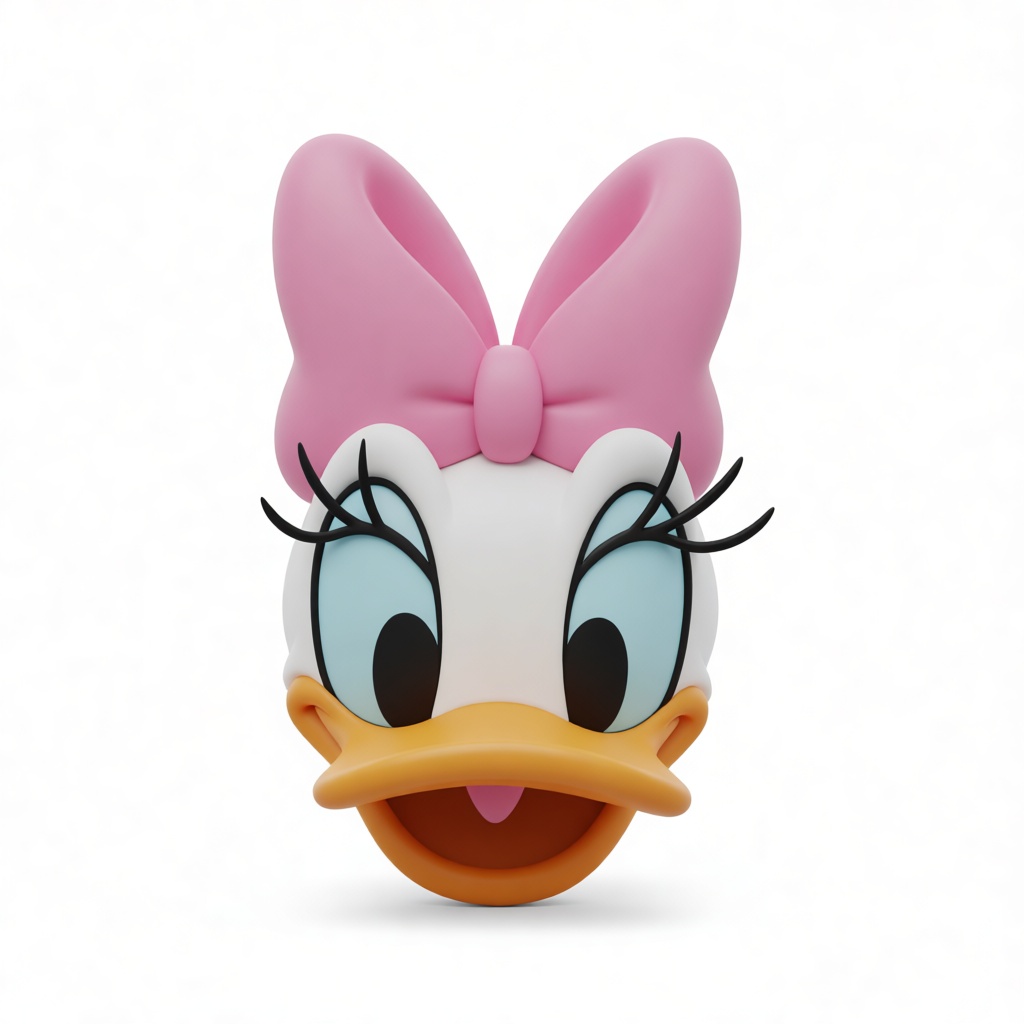 Daisy Duck Head Figurine free 3D printable STL