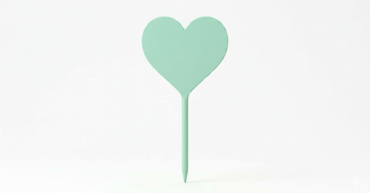 Heart-Shaped Plant Stake free 3D printable STL