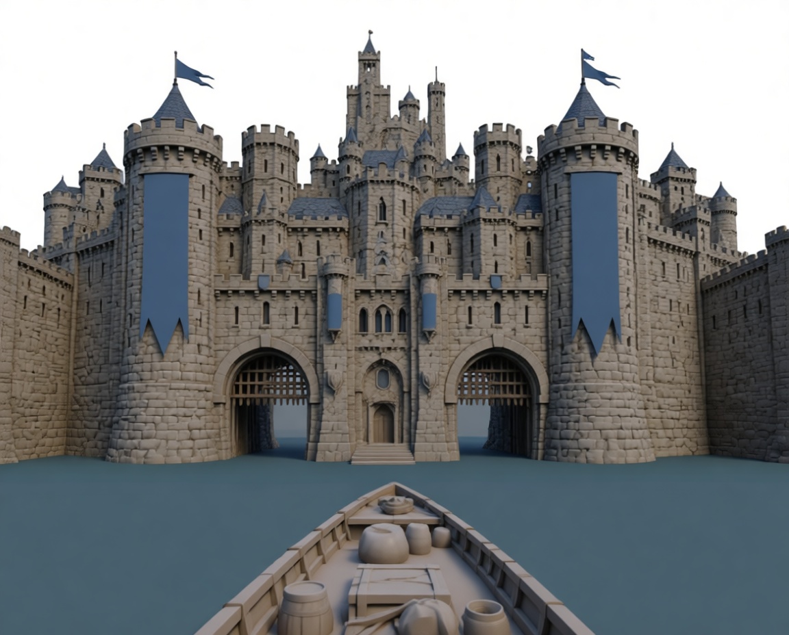 Medieval Castle Model free 3D printable STL