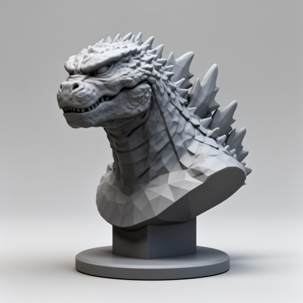 Godzilla Bust free 3D printable STL