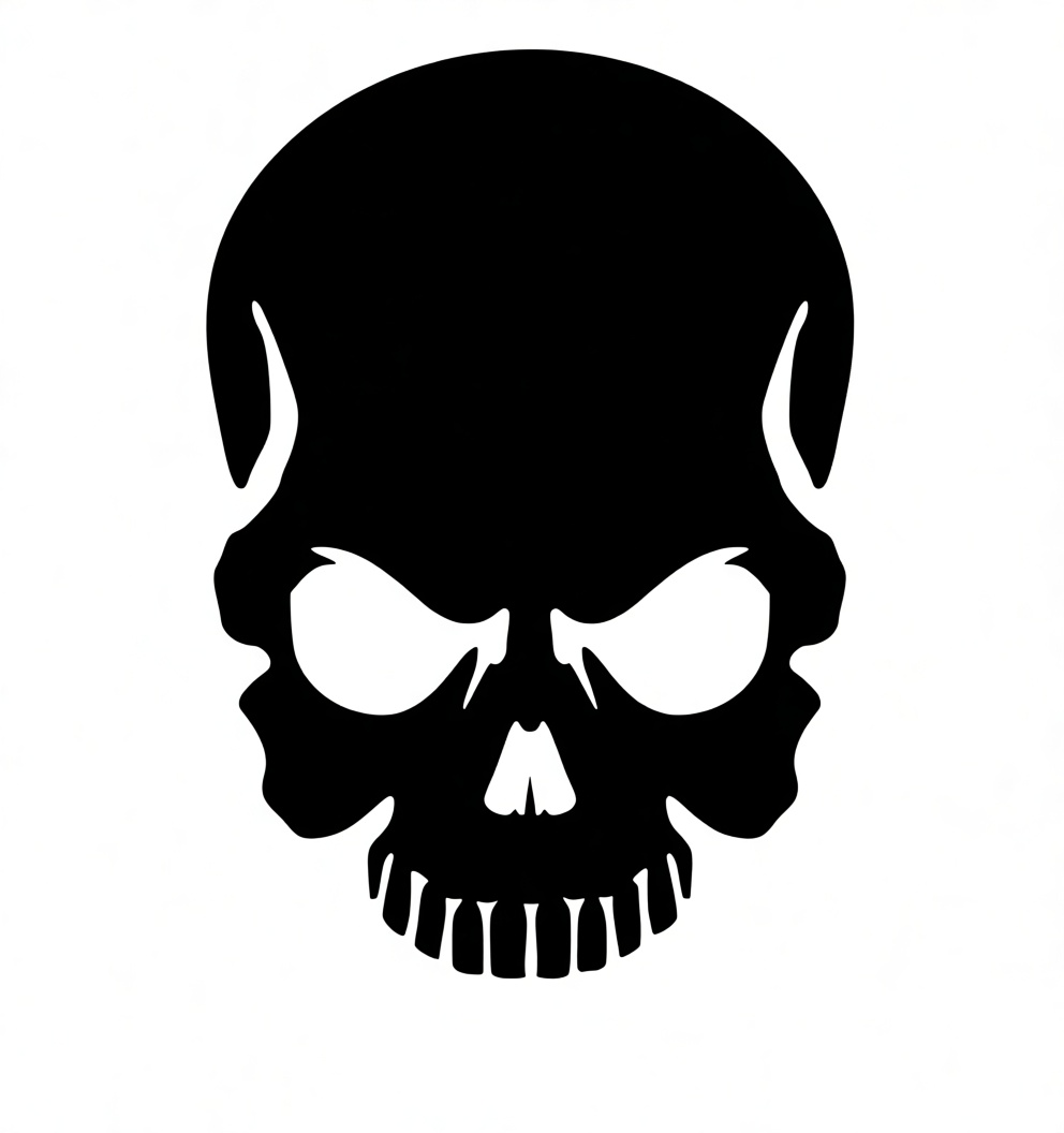 Skull Symbol Silhouette free 3D printable STL