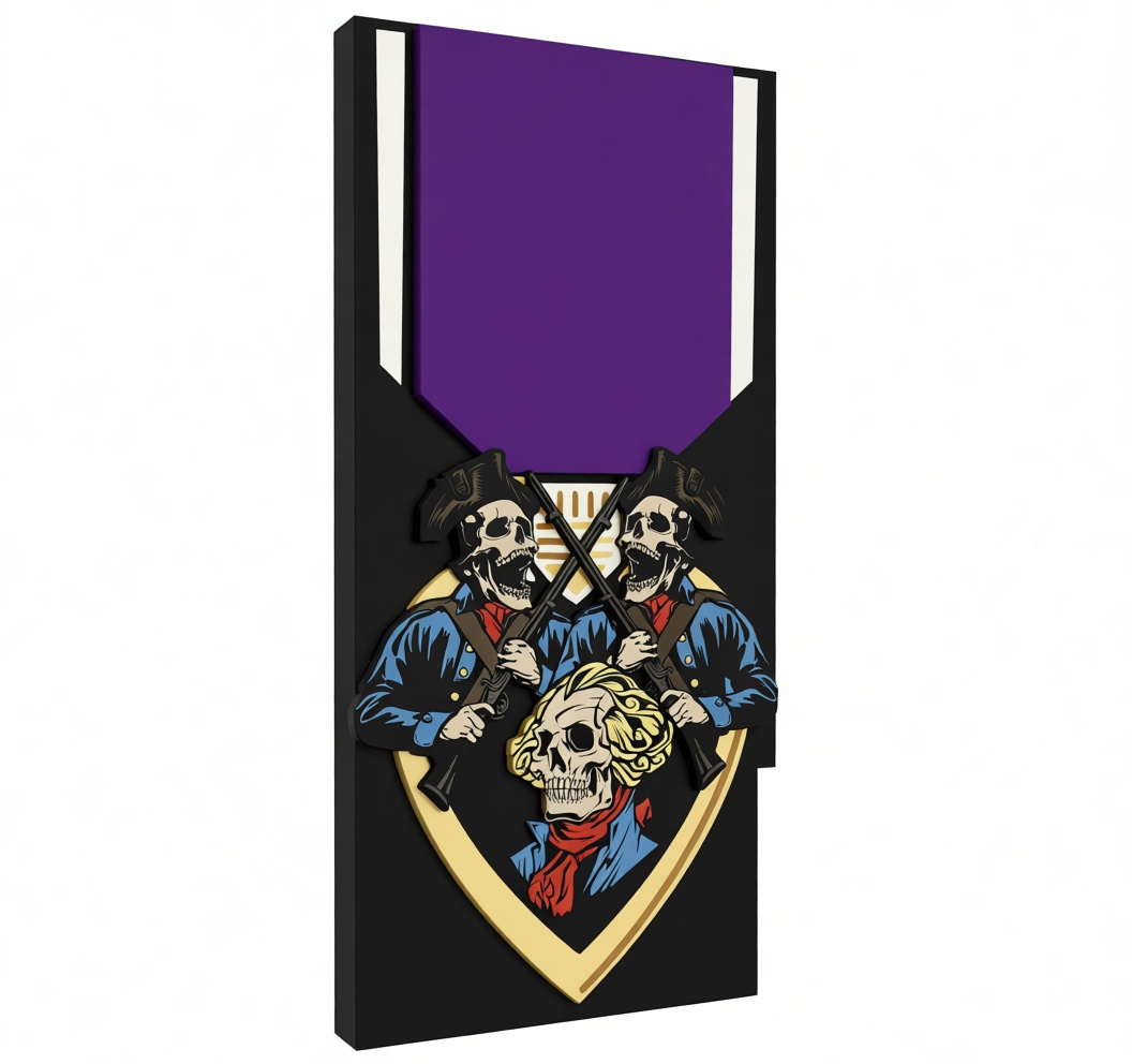 Purple Heart Medal Plaque free 3D printable STL