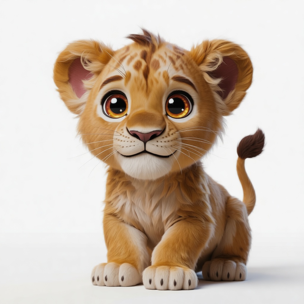 Lion Cub Figurine free 3D printable STL