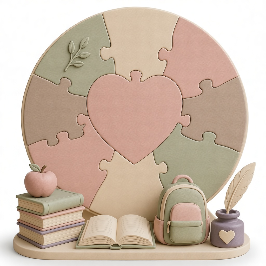 Heart Puzzle Desk Sculpture free 3D printable STL