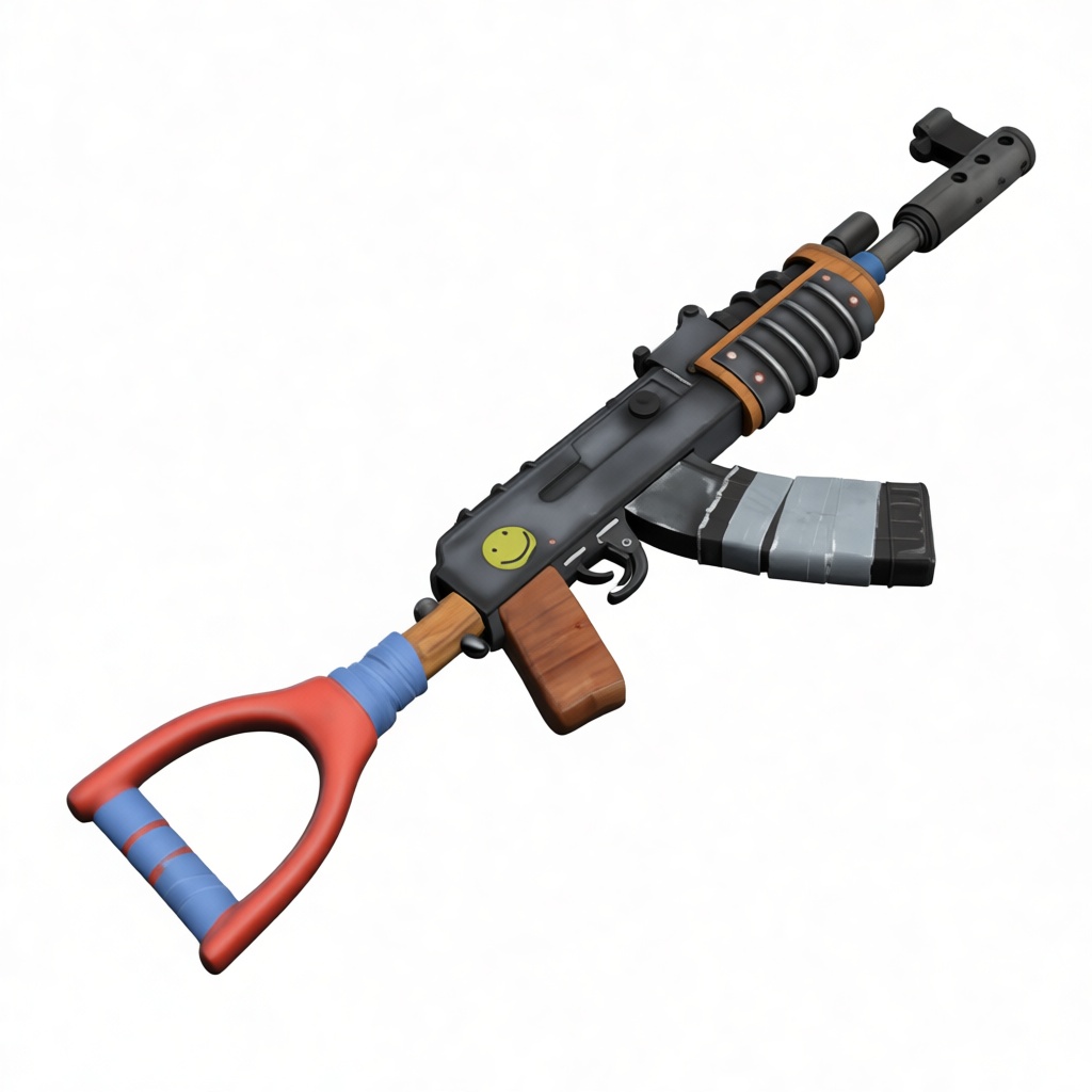 Rust AK-47 Assault Rifle free 3D printable STL