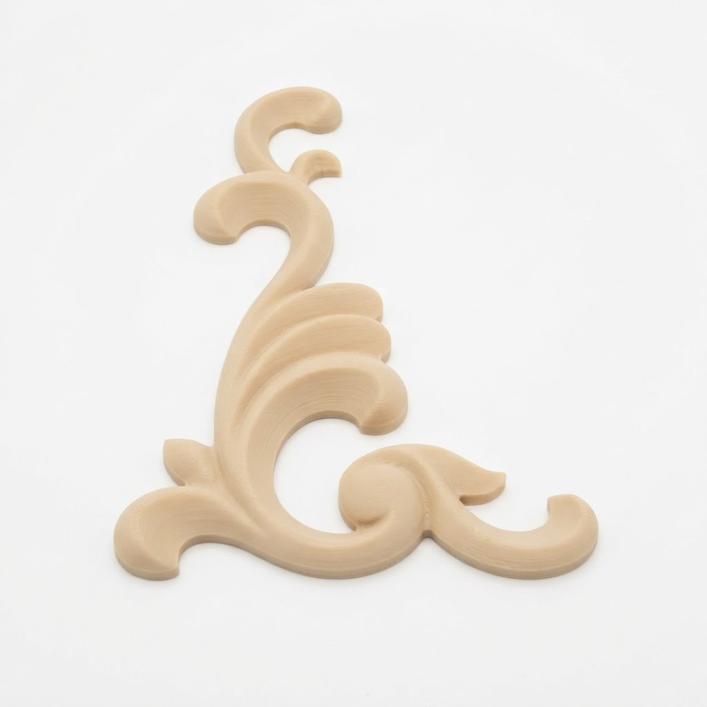 Baroque Corner Ornament free 3D printable STL