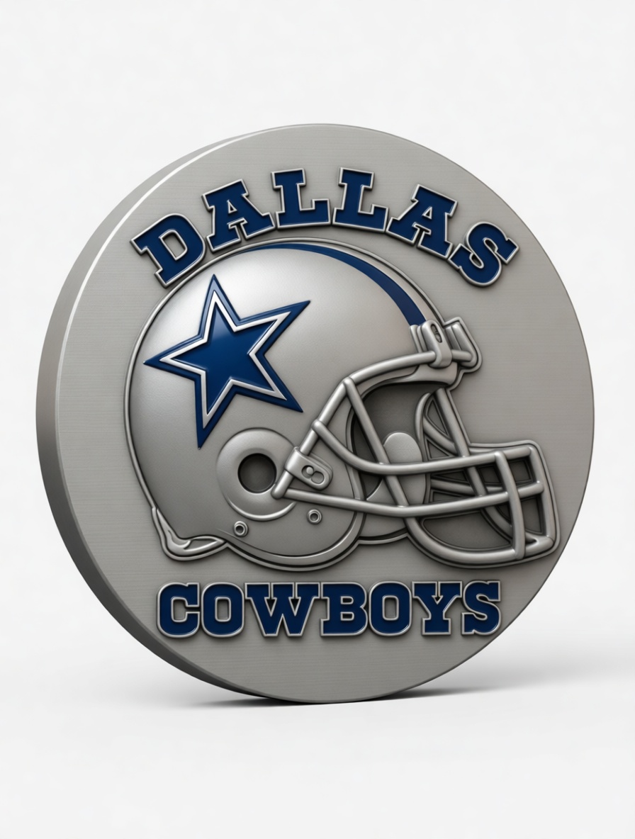 Dallas Cowboys Helmet Plaque free 3D printable STL