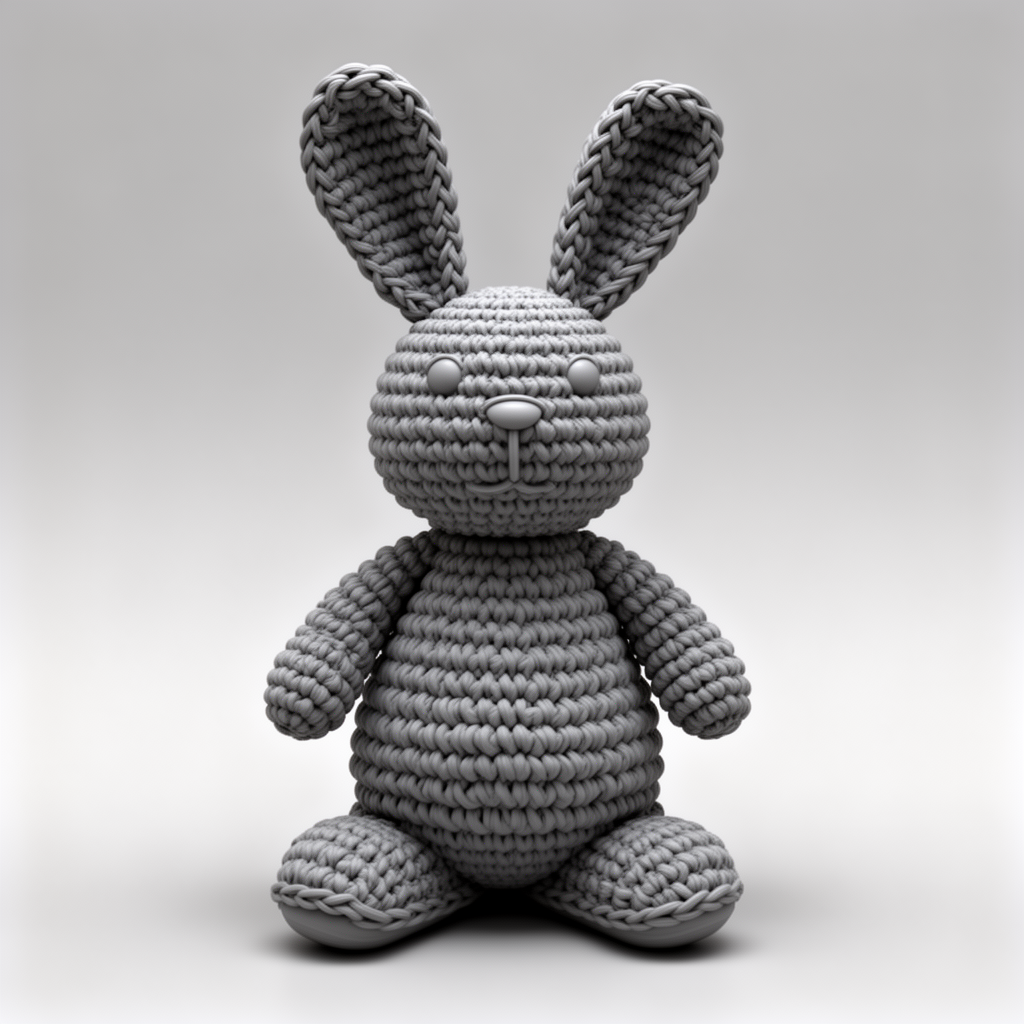 Sitting Crocheted Rabbit Figurine free 3D printable STL
