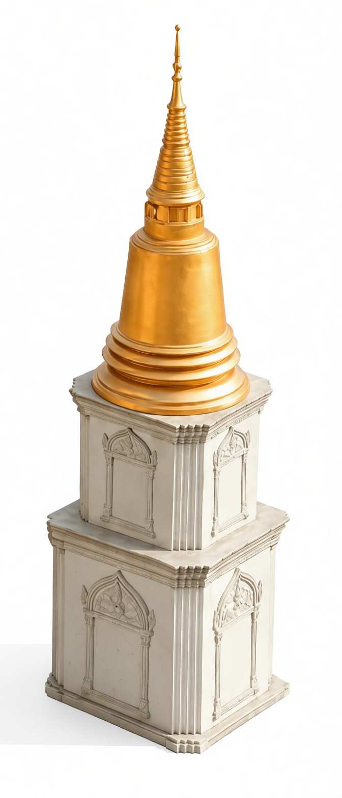 Golden Stupa Model free 3D printable STL