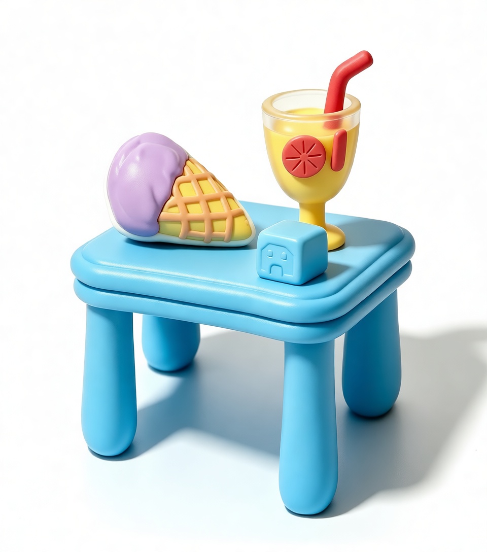 Ice Cream and Juice Miniature free 3D printable STL