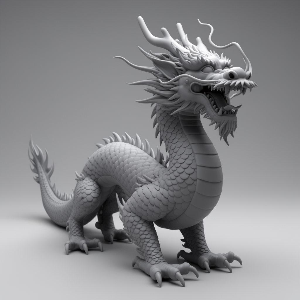 Asian Dragon Figurine free 3D printable STL