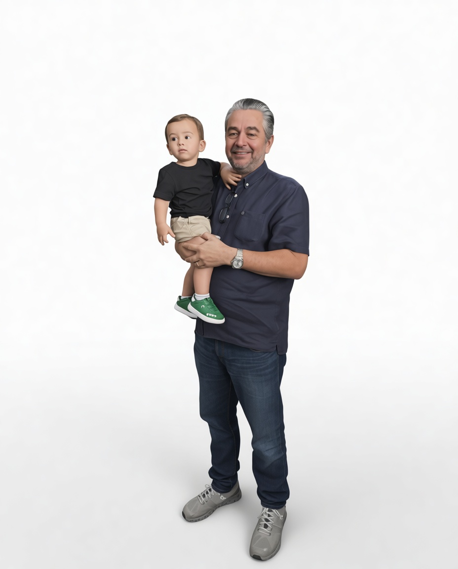 Man Holding Toddler Figurine free 3D printable STL