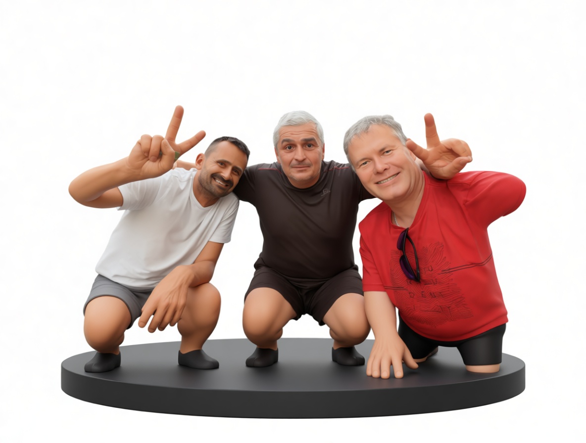 Group of Men Miniature free 3D printable STL