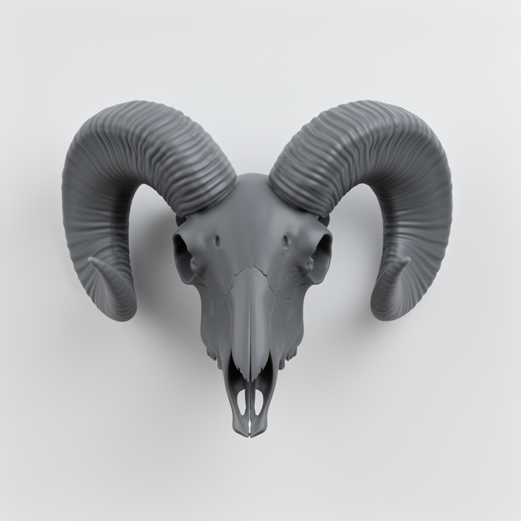 Ram Skull Wall Mount free 3D printable STL