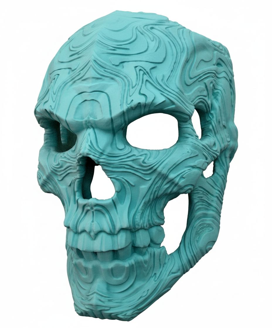 Patterned Skull Mask free 3D printable STL
