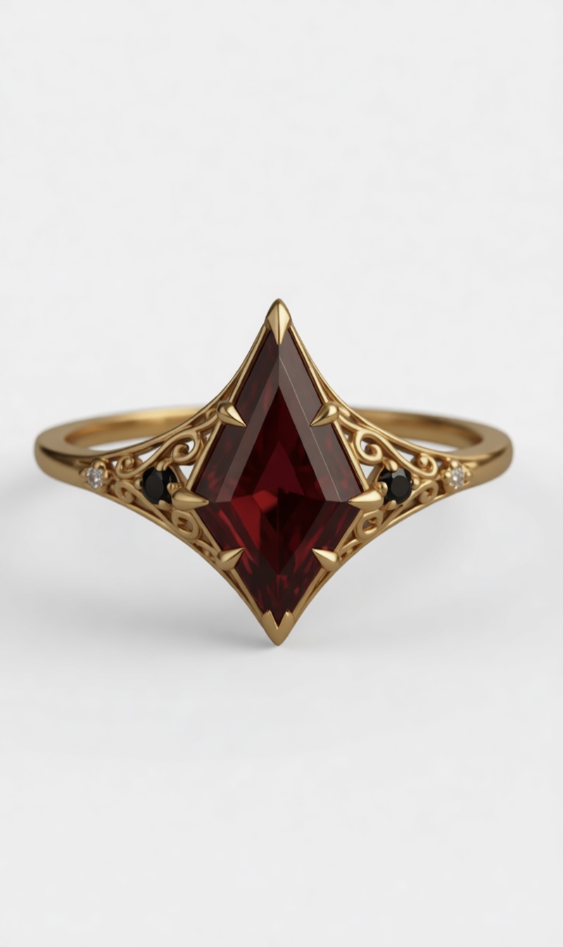 Garnet Gold Ring free 3D printable STL