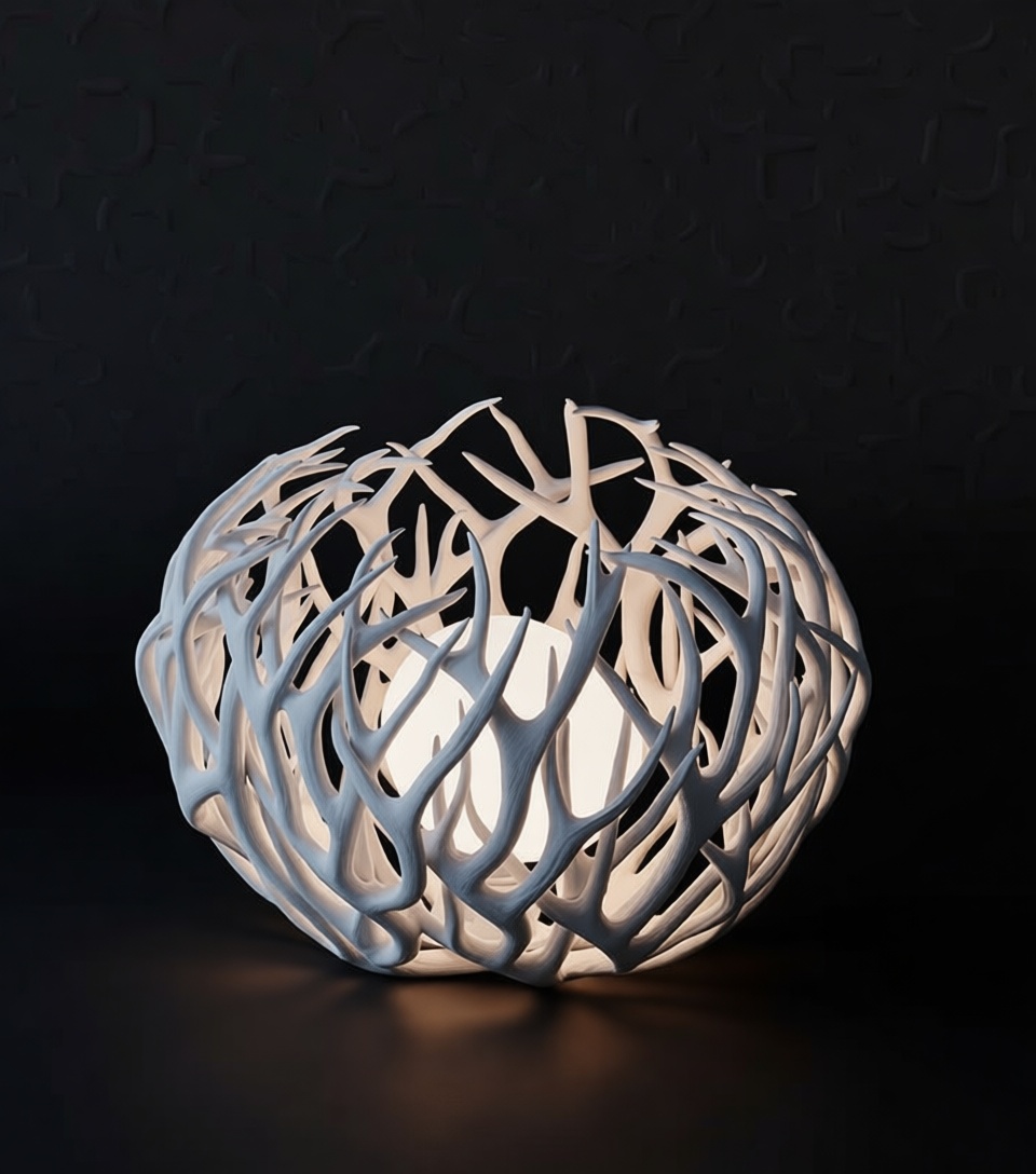 Antler Light Sculpture free 3D printable STL