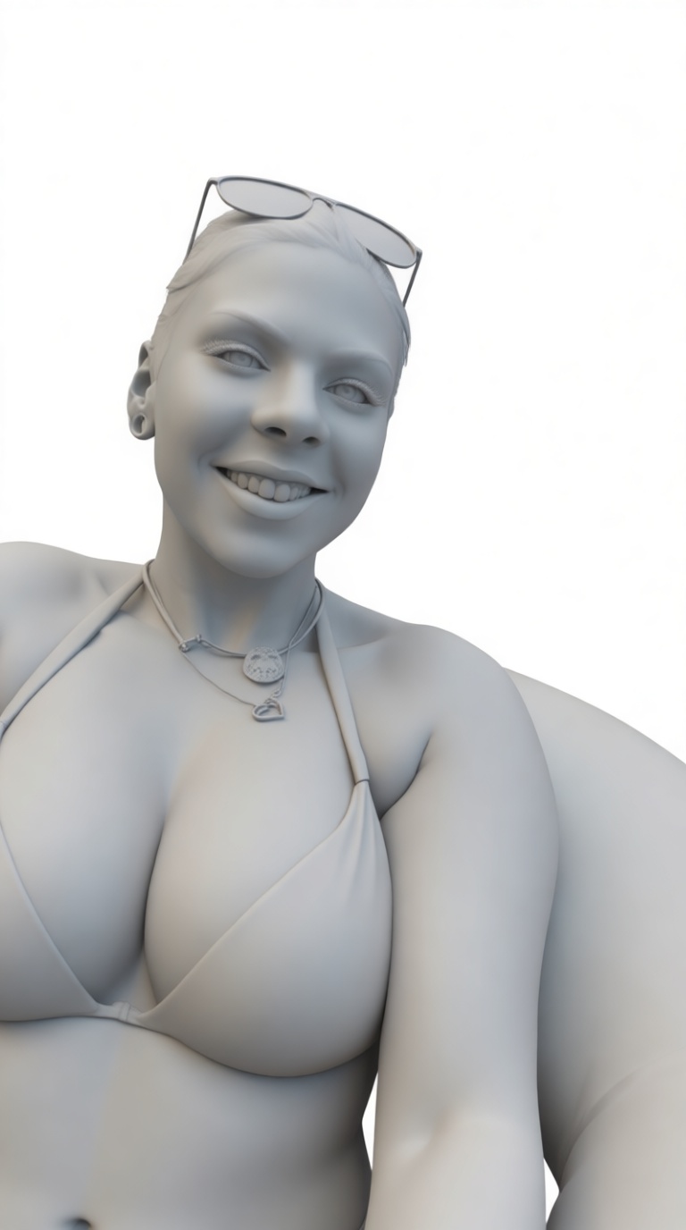 Smiling Woman Bust free 3D printable STL