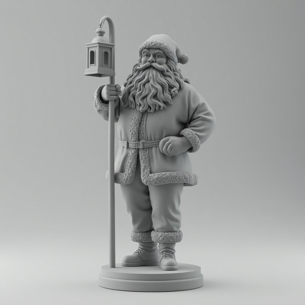 Santa Lantern Figurine free 3D printable STL