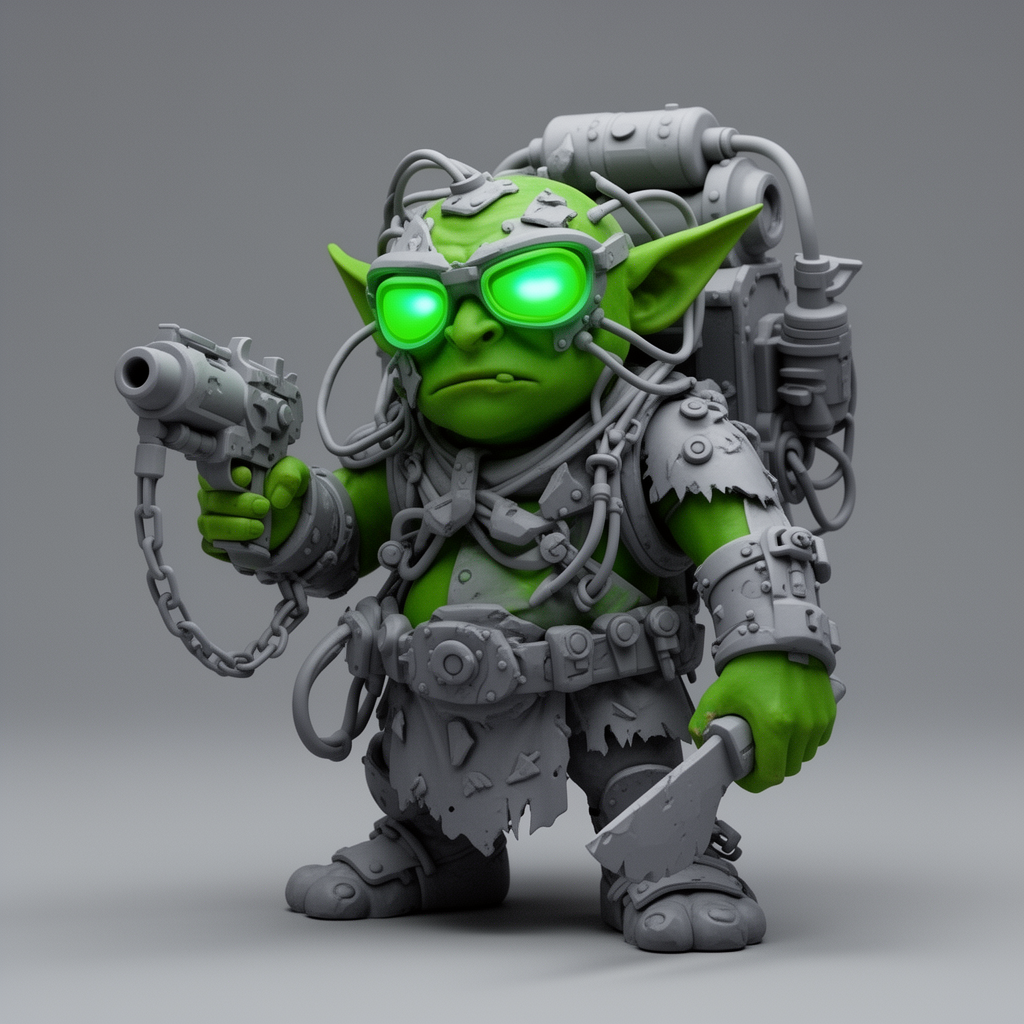 Green Gretchin Figurine free 3D printable STL
