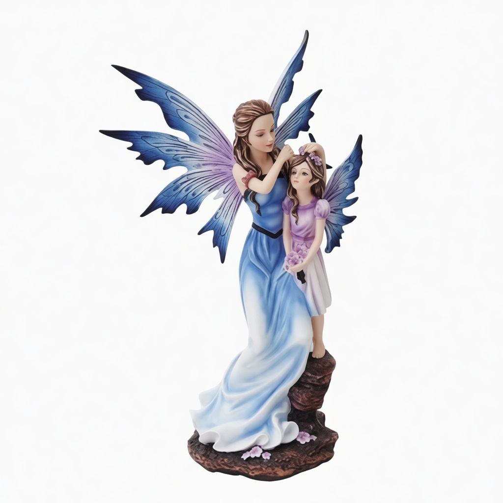 Fairy Mother and Daughter Figurine free 3D printable STL