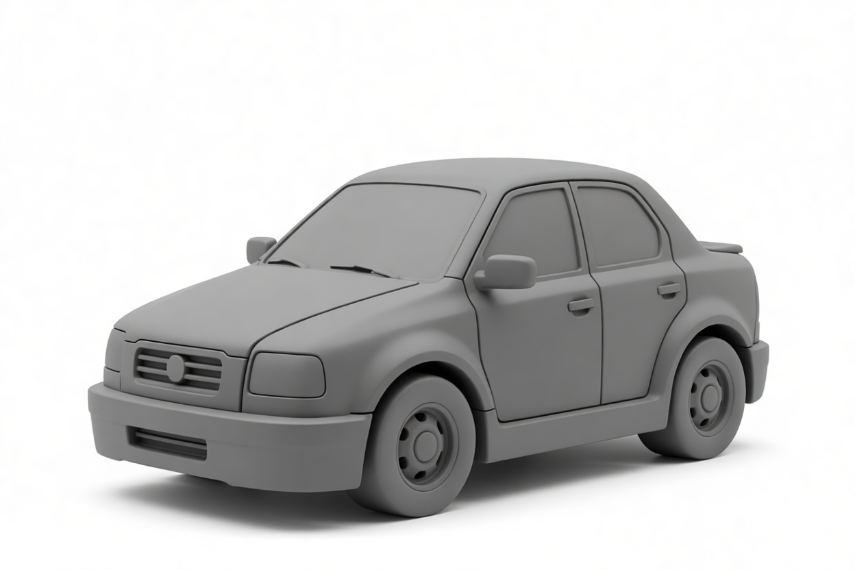 Compact Sedan Model free 3D printable STL