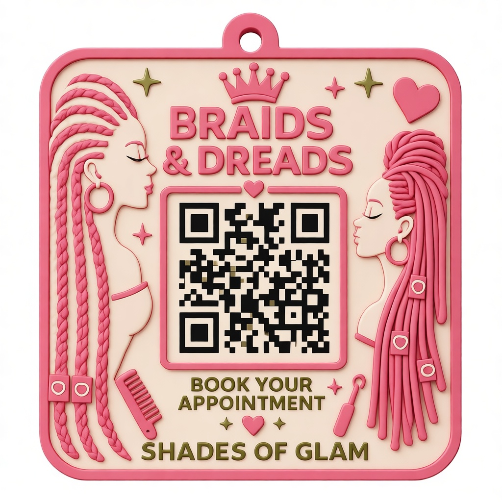 Braids and Dreads Plaque free 3D printable STL