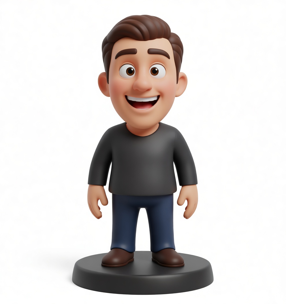 Smiling Man Figurine free 3D printable STL
