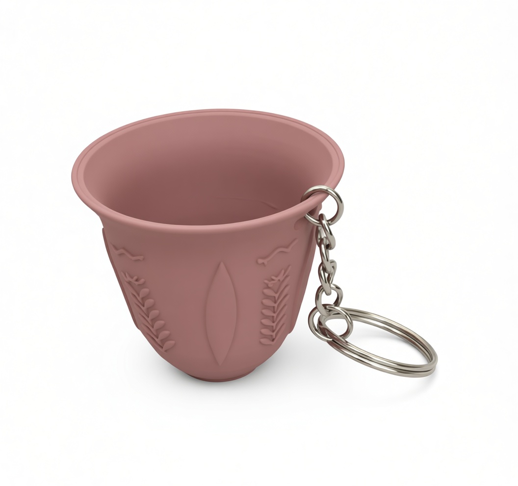 Decorative Cup Keychain free 3D printable STL