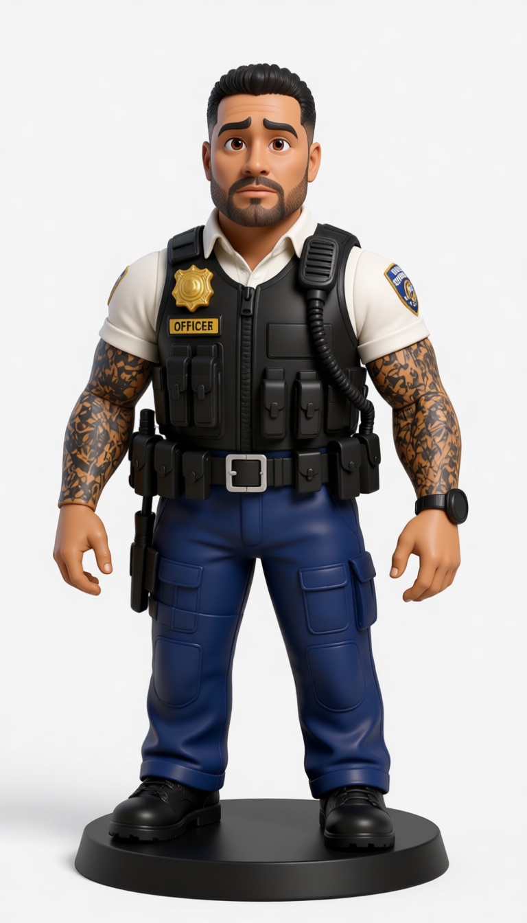 Police Officer Figurine free 3D printable STL