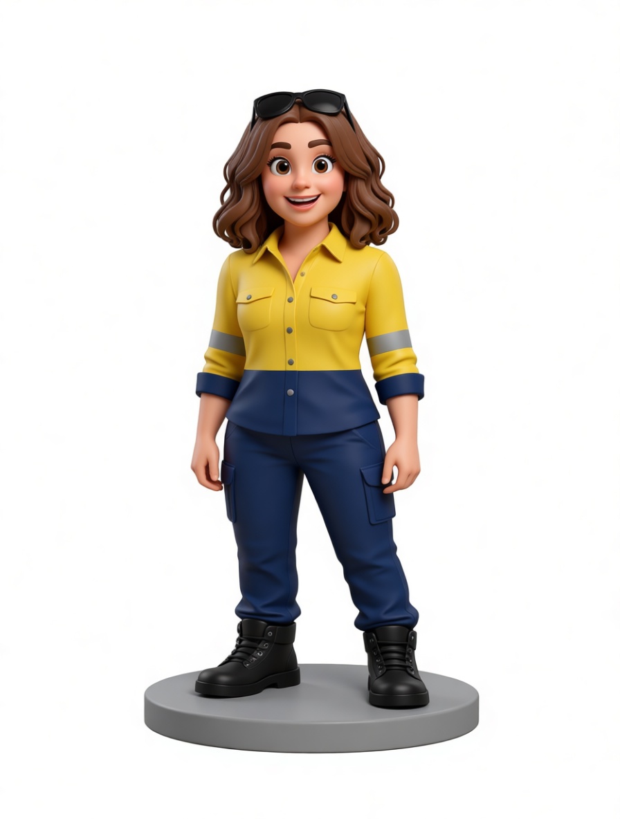 Female Worker Figurine free 3D printable STL