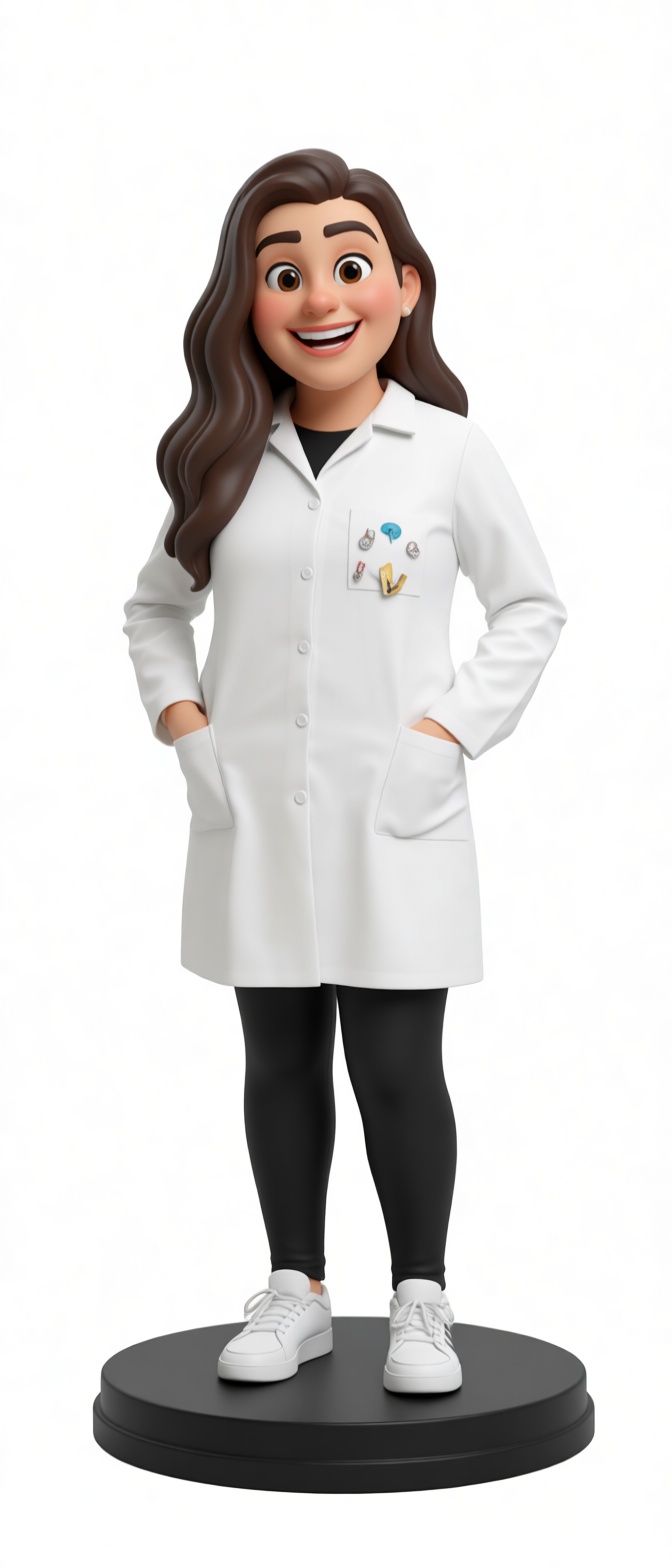 Female Scientist Figurine free 3D printable STL