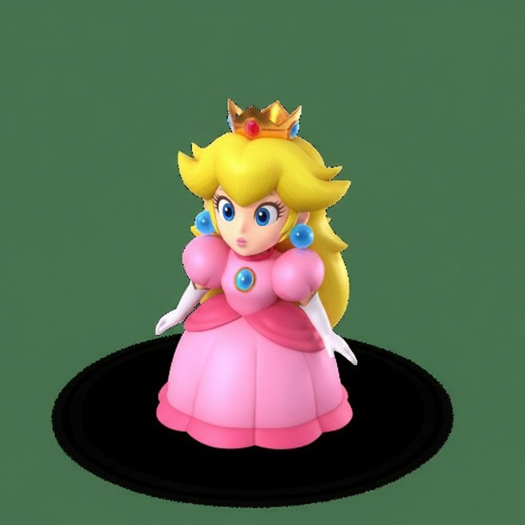 Princess Peach Figurine free 3D printable STL
