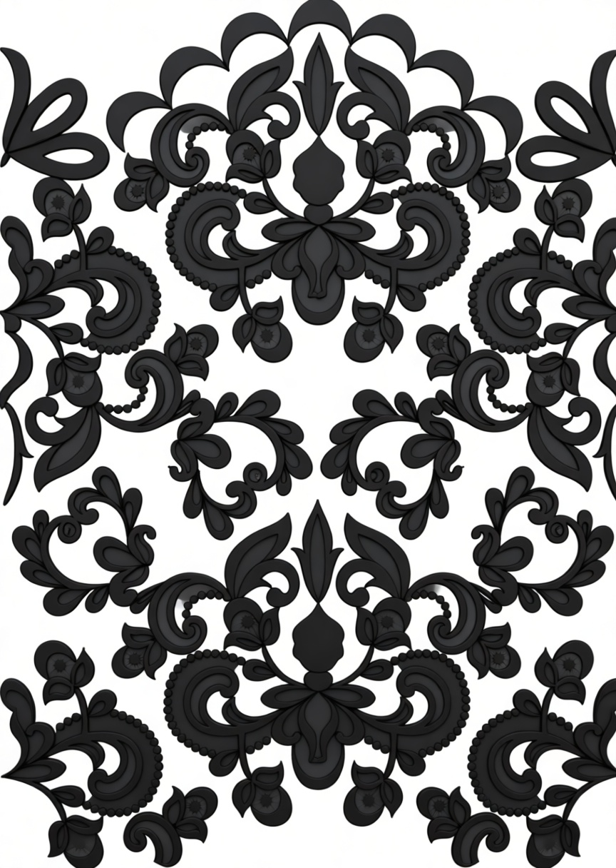 Baroque Floral Ornament free 3D printable STL