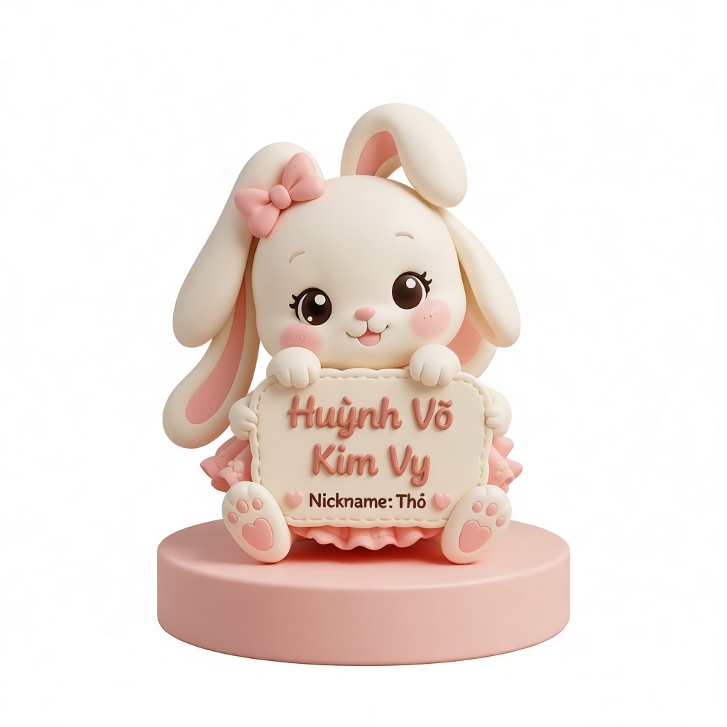 Cute Bunny Figurine free 3D printable STL