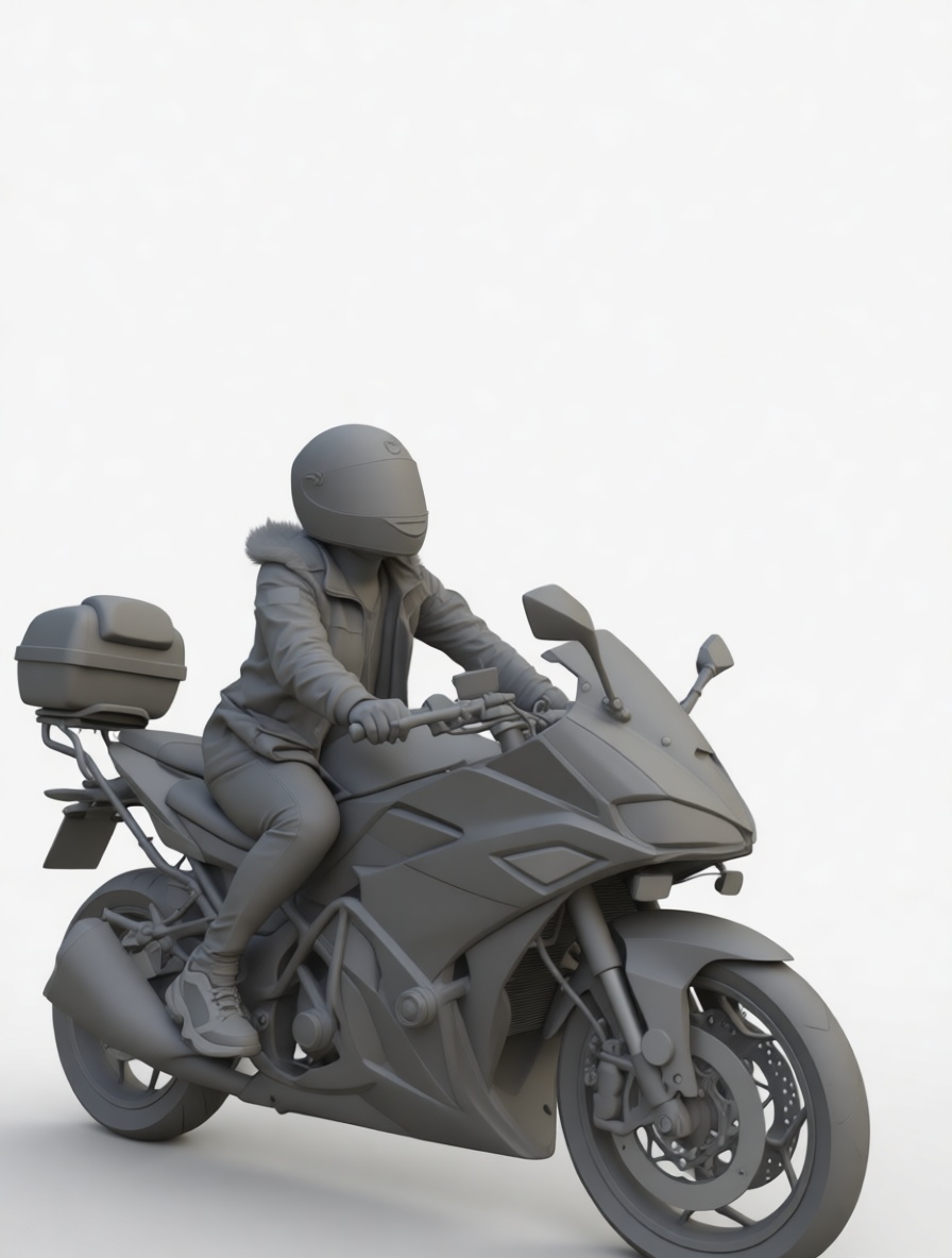 Sport Bike Rider Model free 3D printable STL